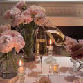 Luxury Floral Dinnerware with Romantic Ambience